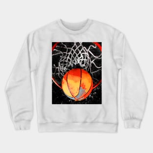 Basketball art print swoosh 109 - basketball artwork - Basketball wall art Crewneck Sweatshirt